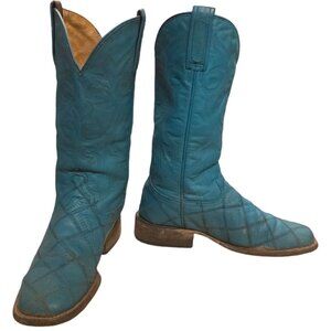 Roper Cowboy Boots Womens 6.5 Turquoise Teal Altered Western Wear Cowgirl